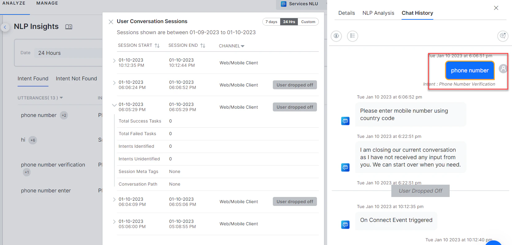 Failed External NLU API calls