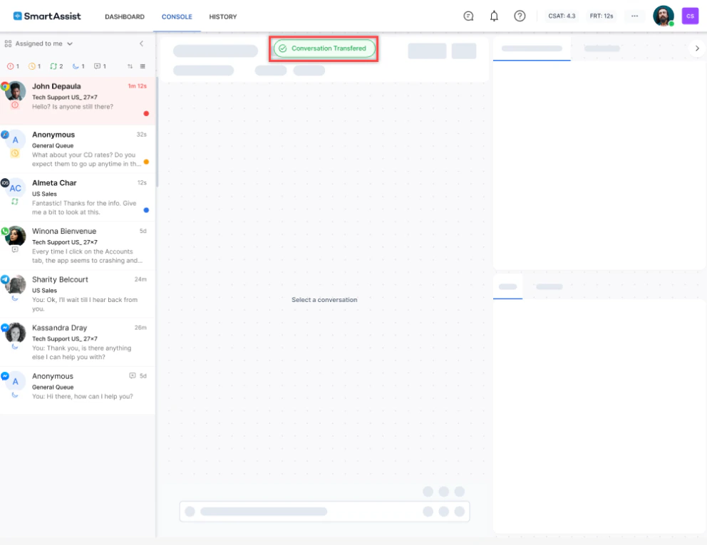 Conversation Transferred