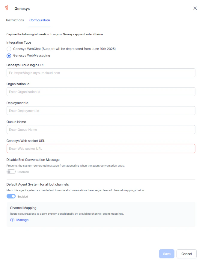 Genesys agent credentials