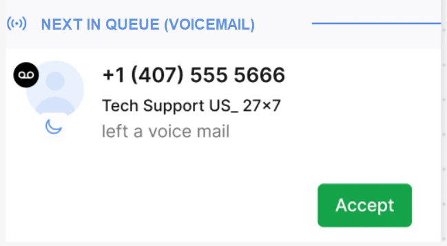Next in Queue Voicemail
