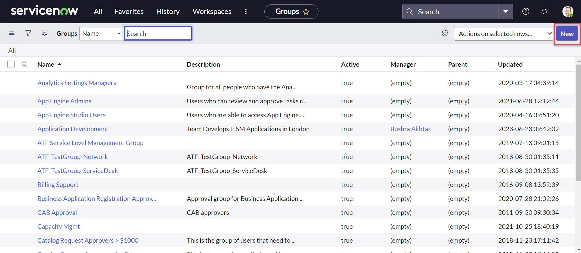 Groups - New