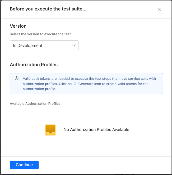 Before you execute the test Suite
