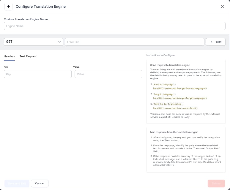 Configuration Window
