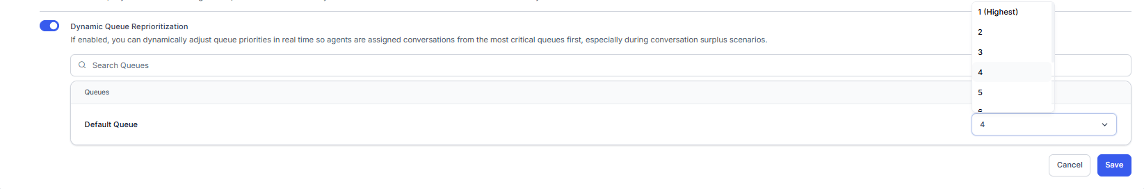 Queue Priority Selection