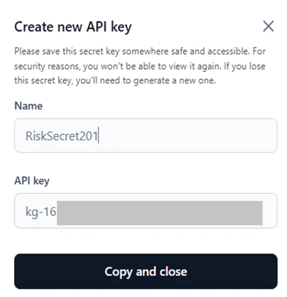 create new api key