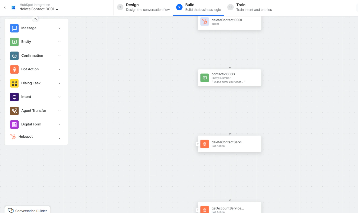 Delete Contact dialog task is added