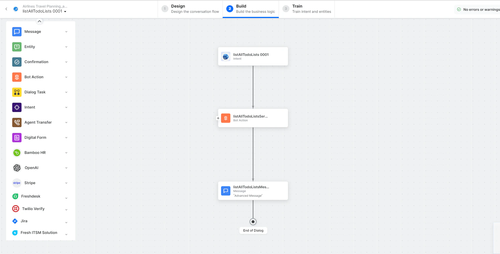 List All Todo Lists dialog task is added