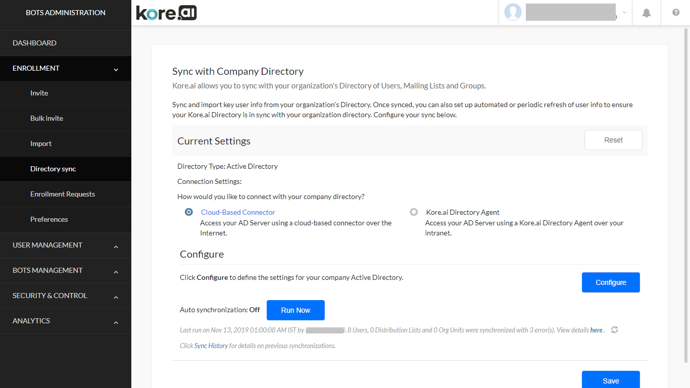 Cloud Based Connector - Configure