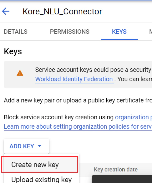 Create a new private key