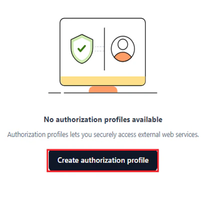 create auth profile