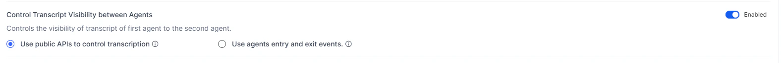Control Transcript Visibility