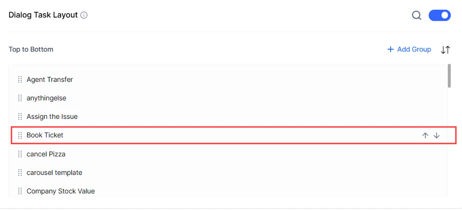 Dialog Task Reordering