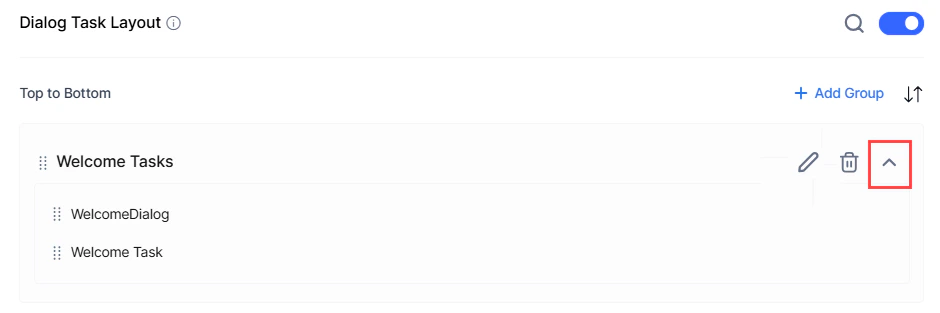 Expand Collapse Dialog Tasks