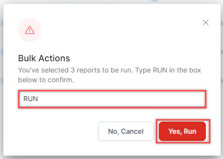 Run Bulk Action Confirmation