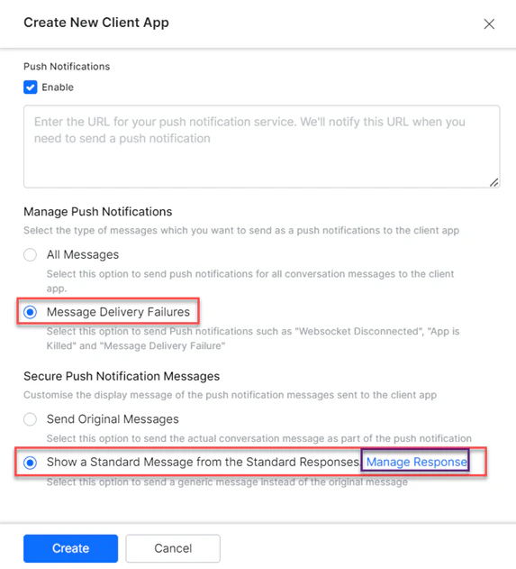 show standard messages