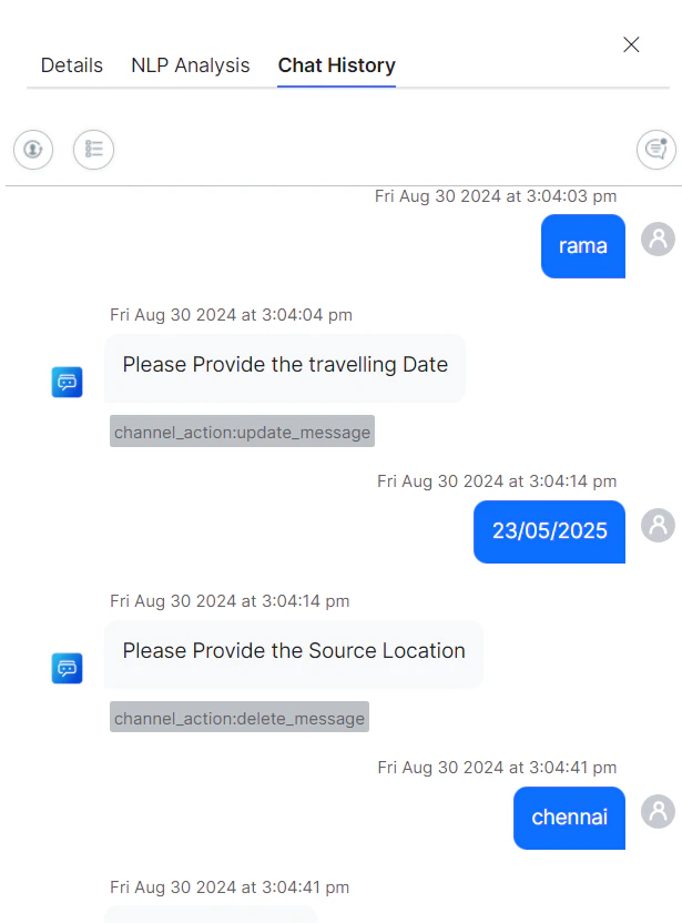 Update or Delete Message