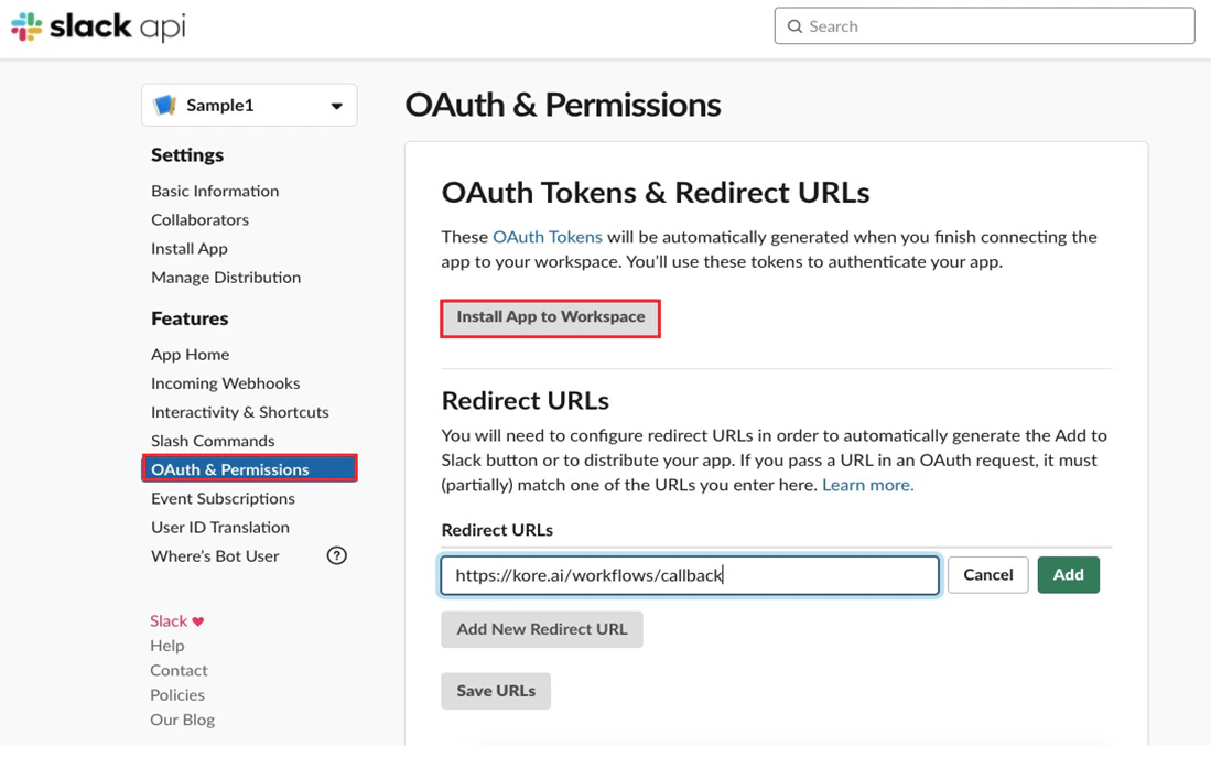 install app to workspace