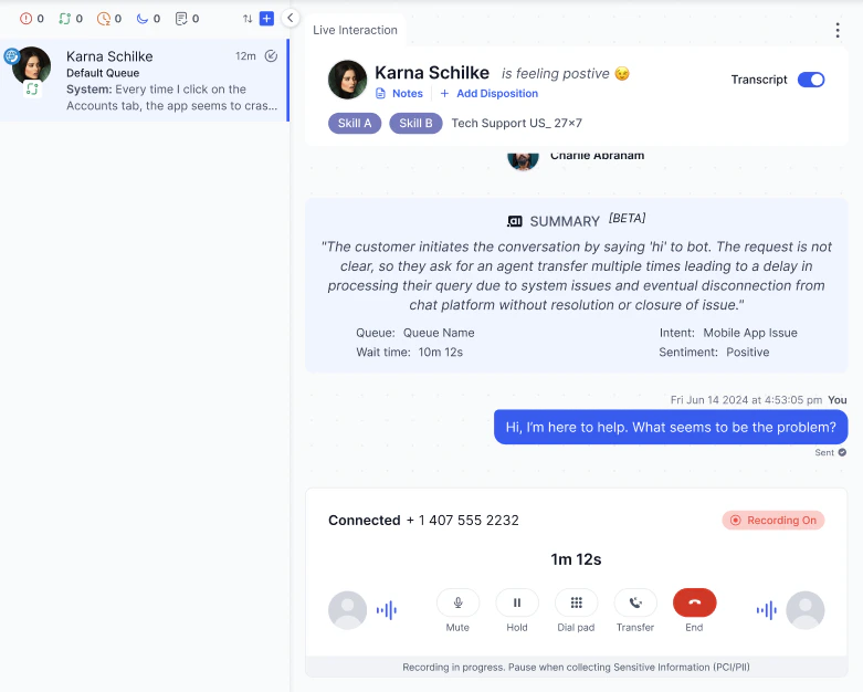 Click to Call Interaction
