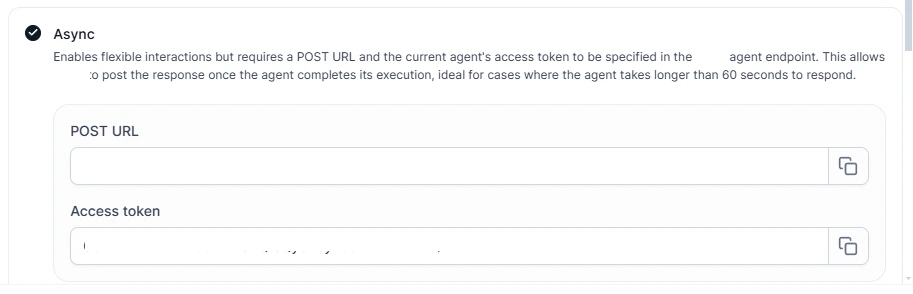 Async Mode configuration
