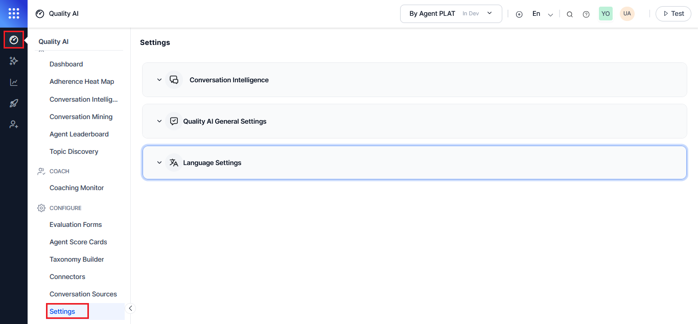 Language Settings