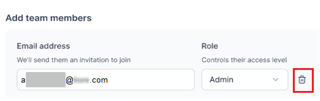 delete email row