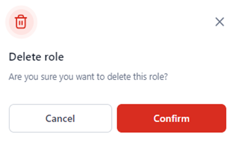confirm delete role