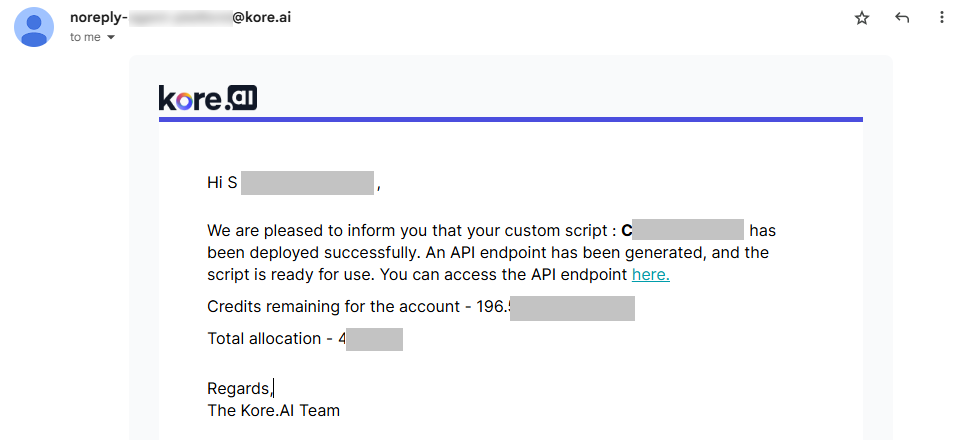 deployment email