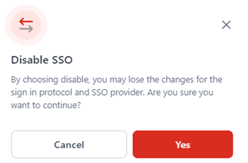 disable sso screen