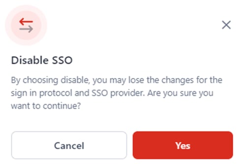 disable sso screen