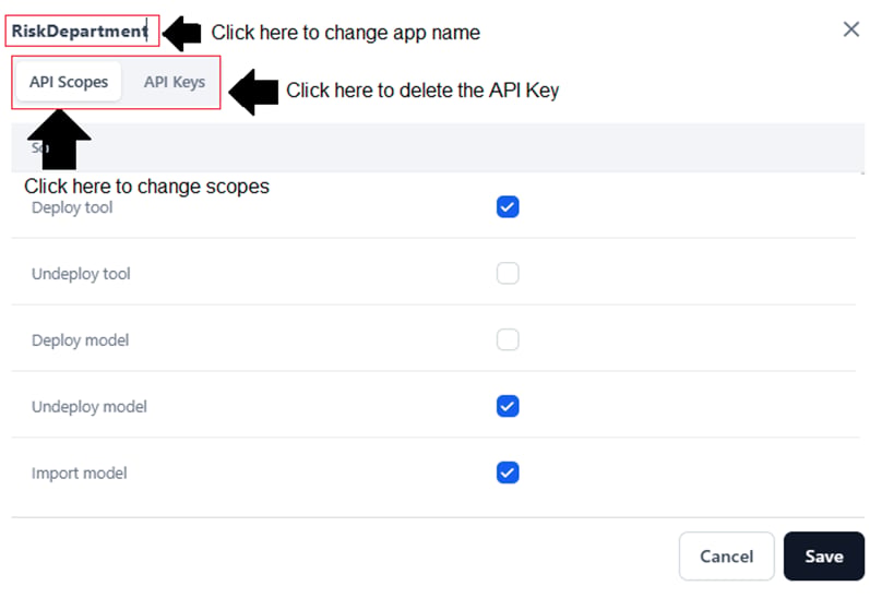 change api config