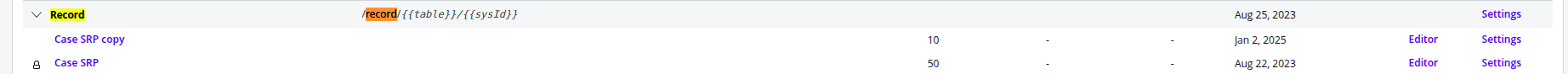 record