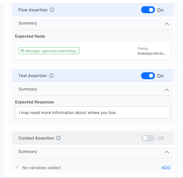 Test Assertion