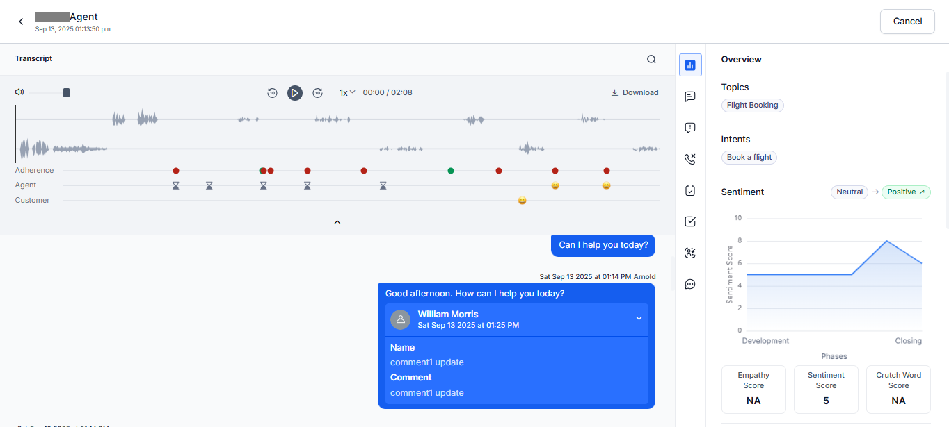 Comments for Agents