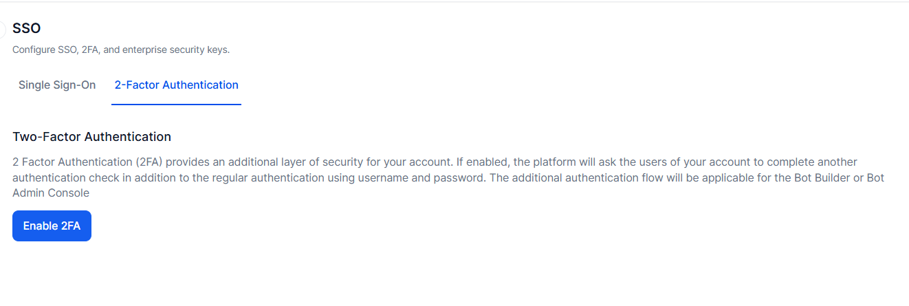Enable 2FA