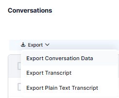 Export Options