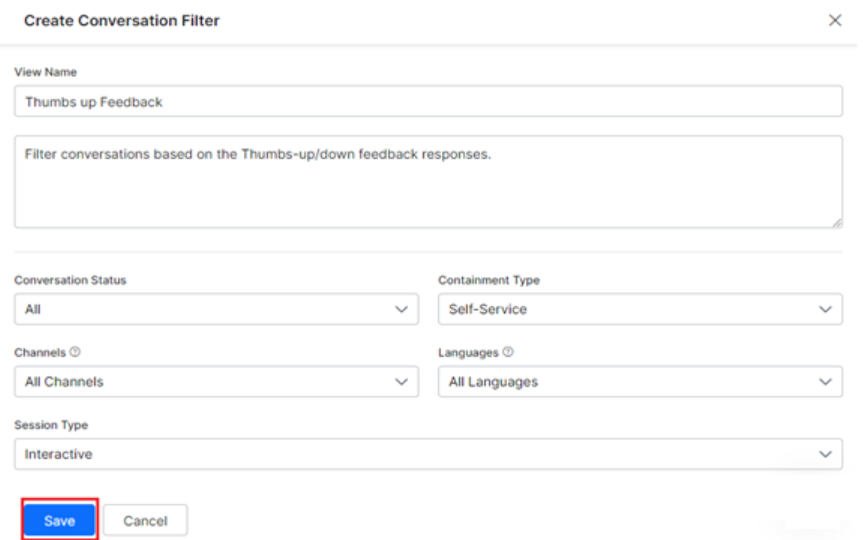 Create Conversation Filter