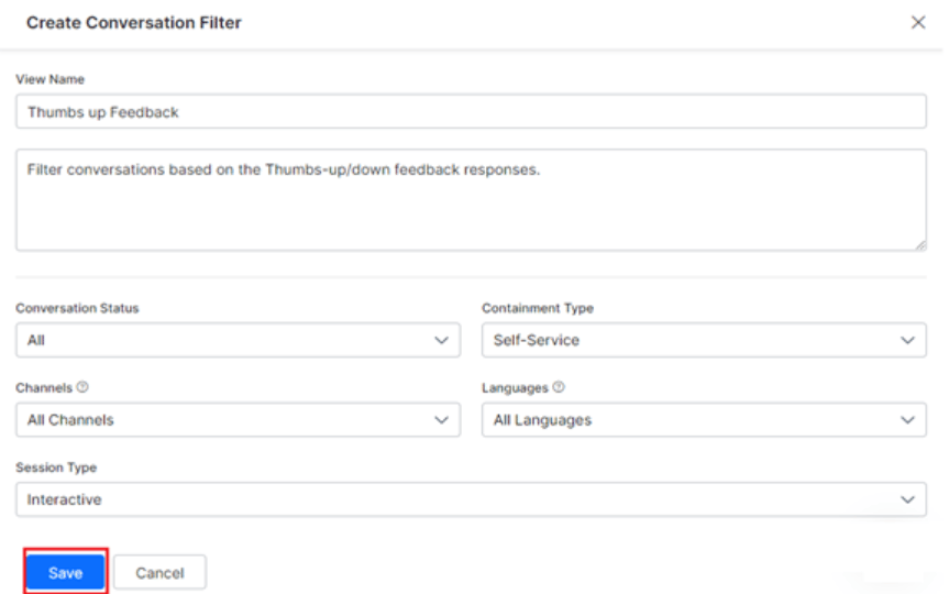 Create Conversation Filter