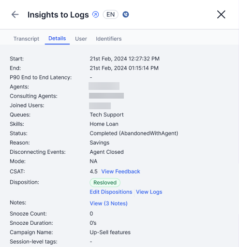 Details Tab