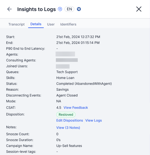 Details Tab