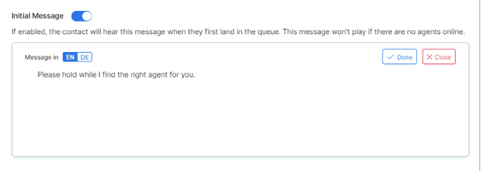 Initial Message