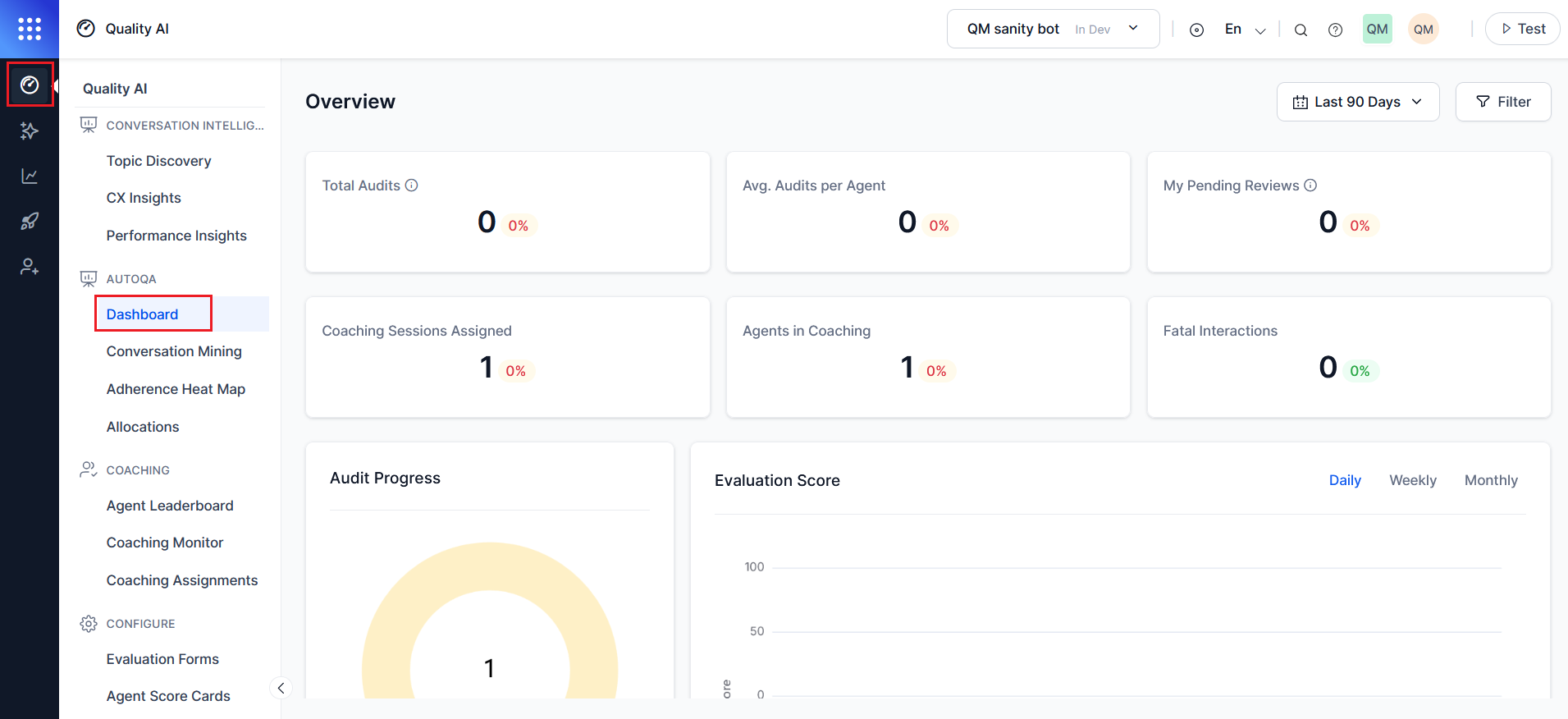 Quality AI Dashboard