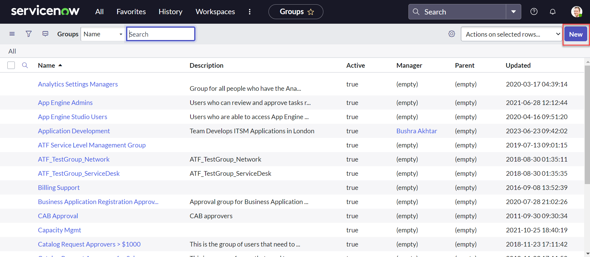 Groups - New