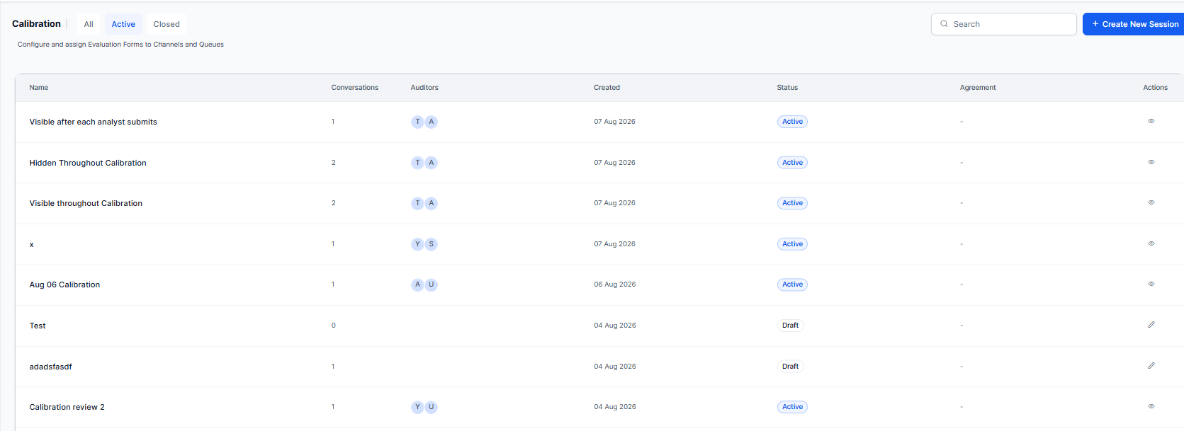 Session Status
