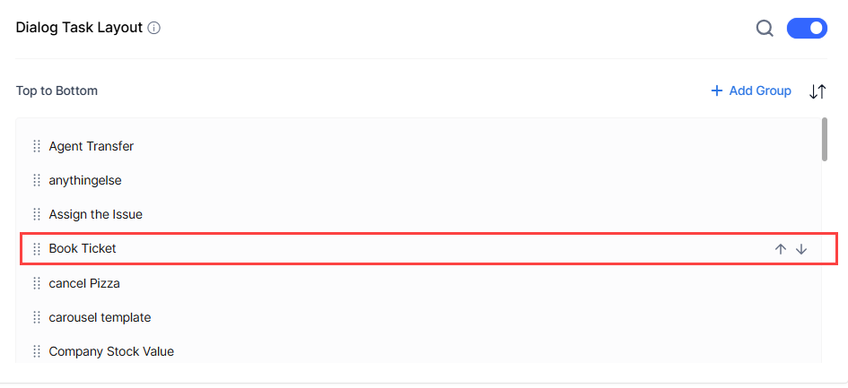 Dialog Task Reordering