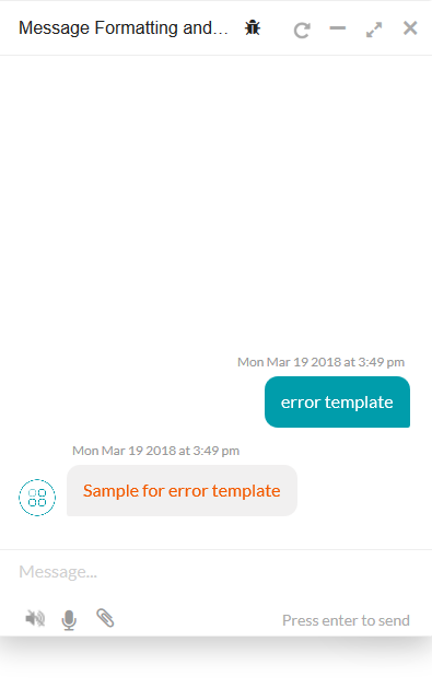 Error template