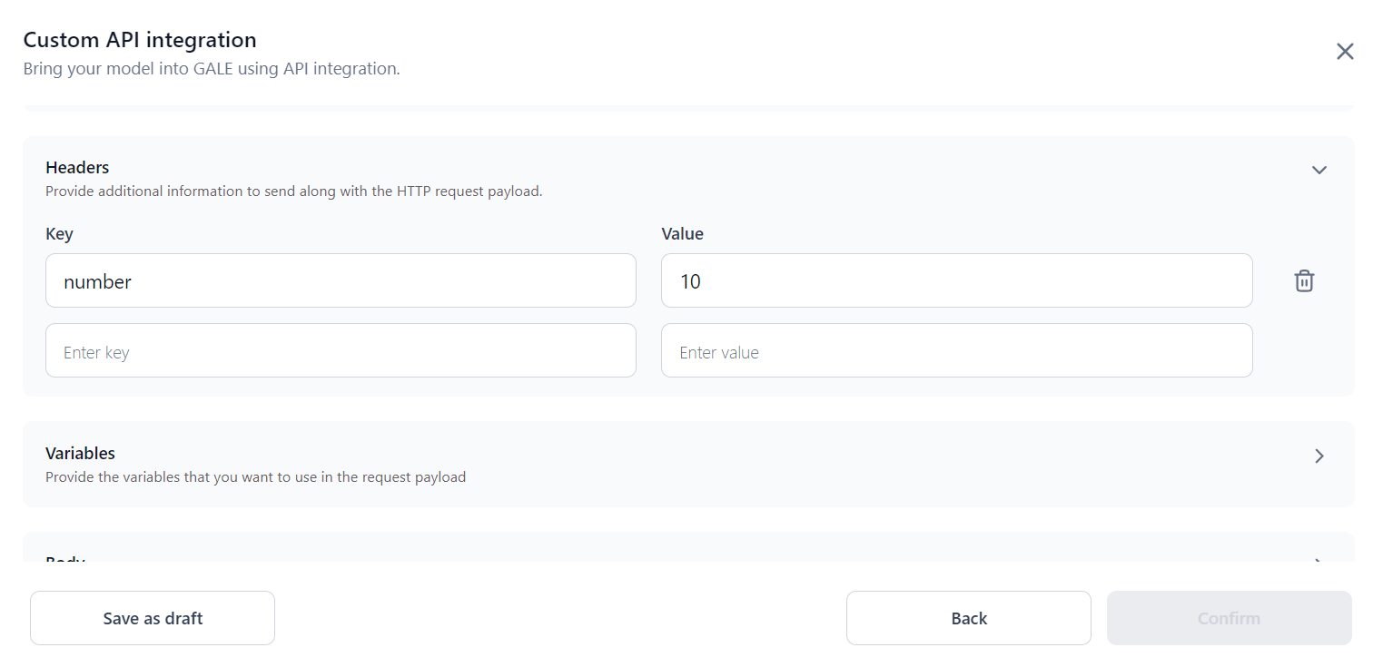 Custom API Integration Headers