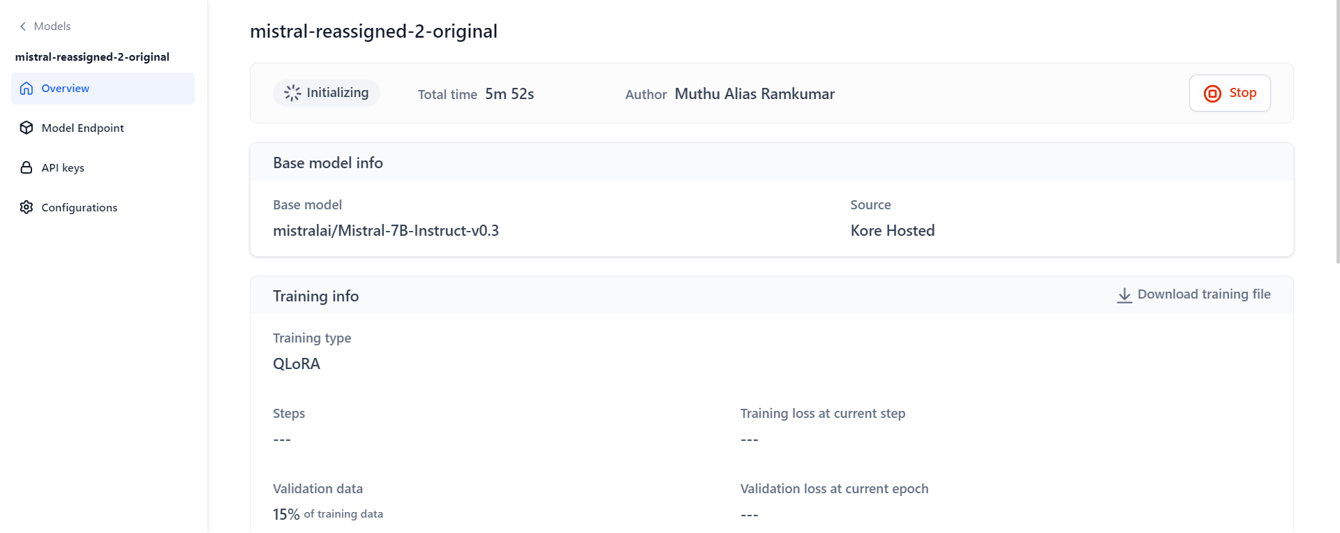 Overview Page