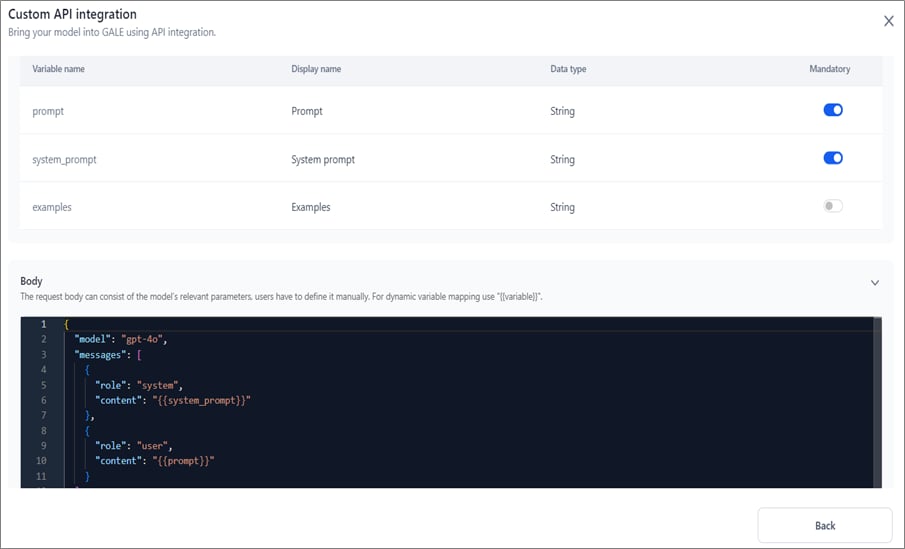 Prompt variables