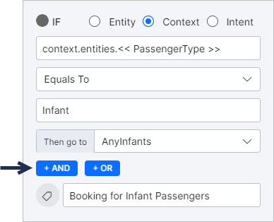 Add And/Or logic in Context based condition
