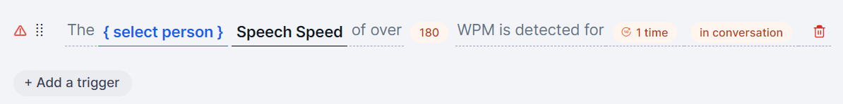 Speech Speed Trigger